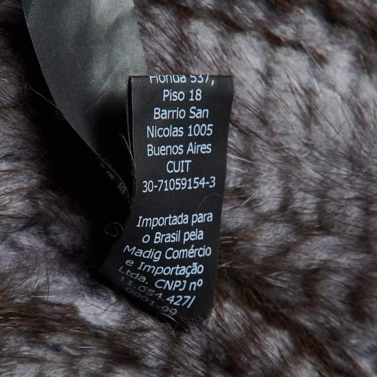 Pre Owned CH Carolina Herrera Grey Mink Fur Coat S