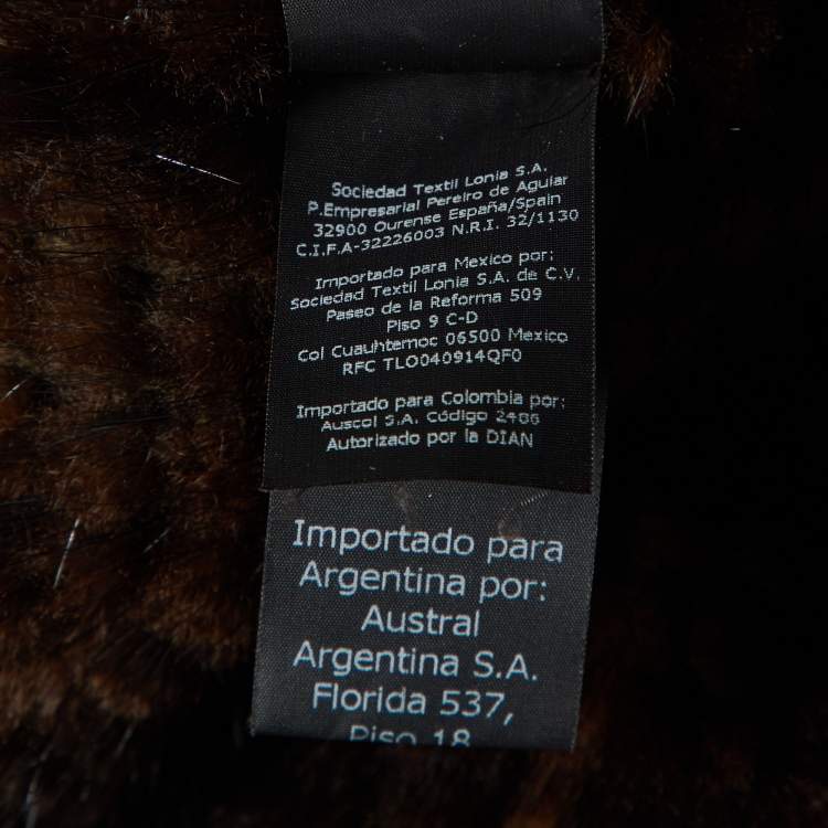 Pre Owned CH Carolina Herrera Brown Mink Fur Waistcoat S
