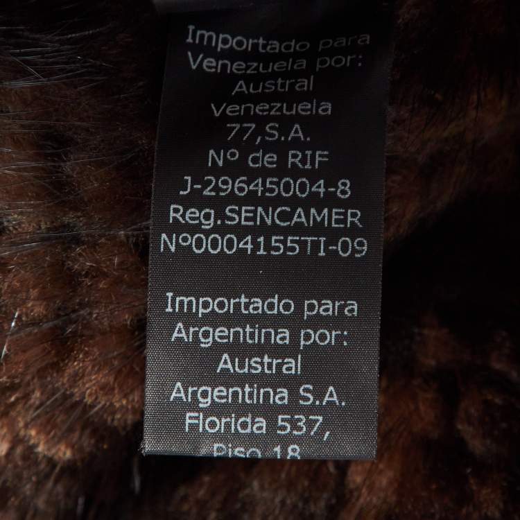 Pre Owned CH Carolina Herrera Brown Mink Fur Waistcoat S