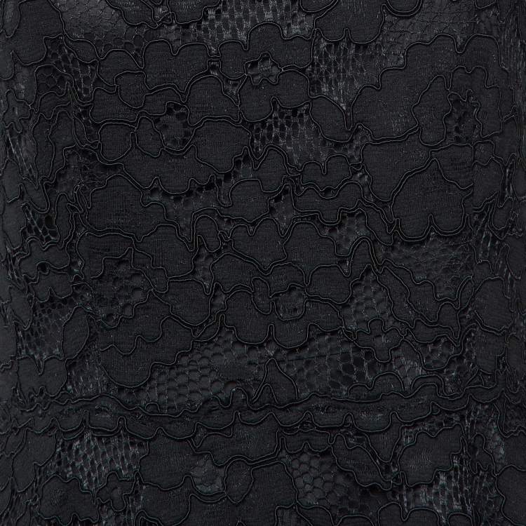 مملوكة مسبقًا CH Carolina Herrera Black/White Lace Sleeveless Dress M