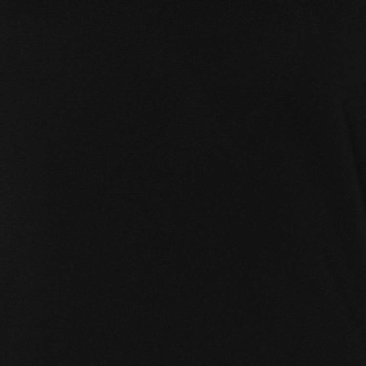 Pre Owned CH Carolina Herrera Black Knit Fabric Top XS