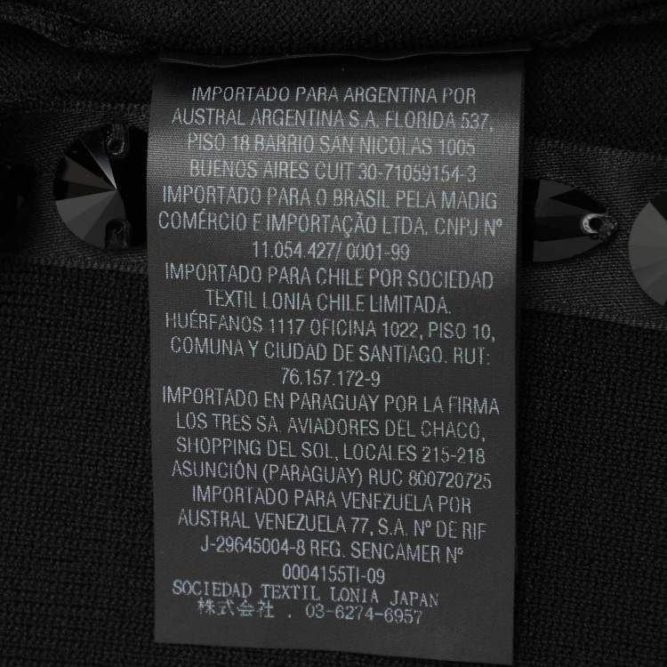 Pre Owned CH Carolina Herrera Black Knitted Fabric Blazer S