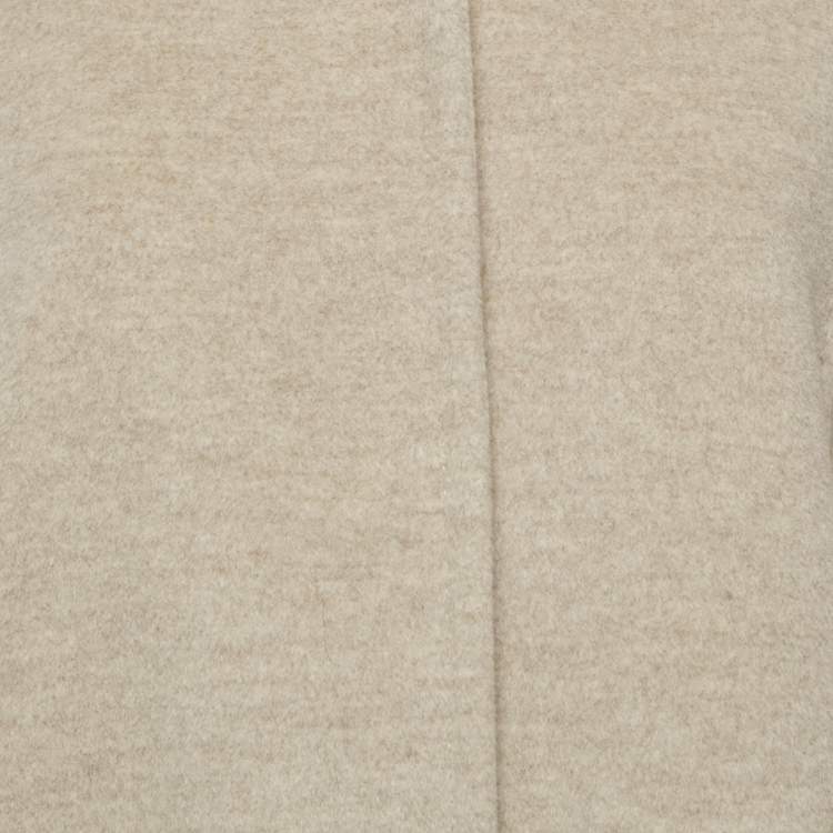 Pre Owned CH Carolina Herrera Beige Wool Coat S