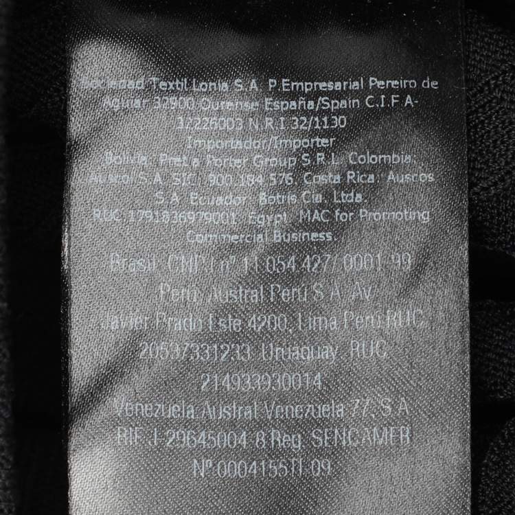 Pre Owned CH Carolina Herrera Black Knit Wide Leg Pant S