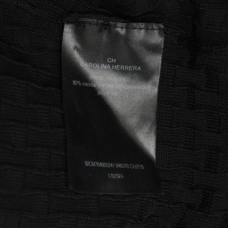 Pre Owned CH Carolina Herrera Black Knit Wide Leg Pant S
