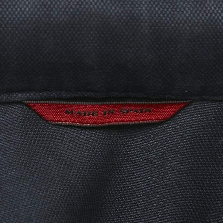 Pre Owned CH Carolina Herrera Black/Red Cotton Hooded Zip Up Jacket L