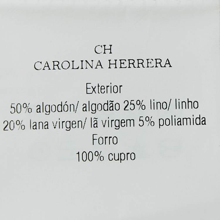 مملوكة مسبقًا CH Carolina Herrera Cream Gabardine Double Breasted Jacket S