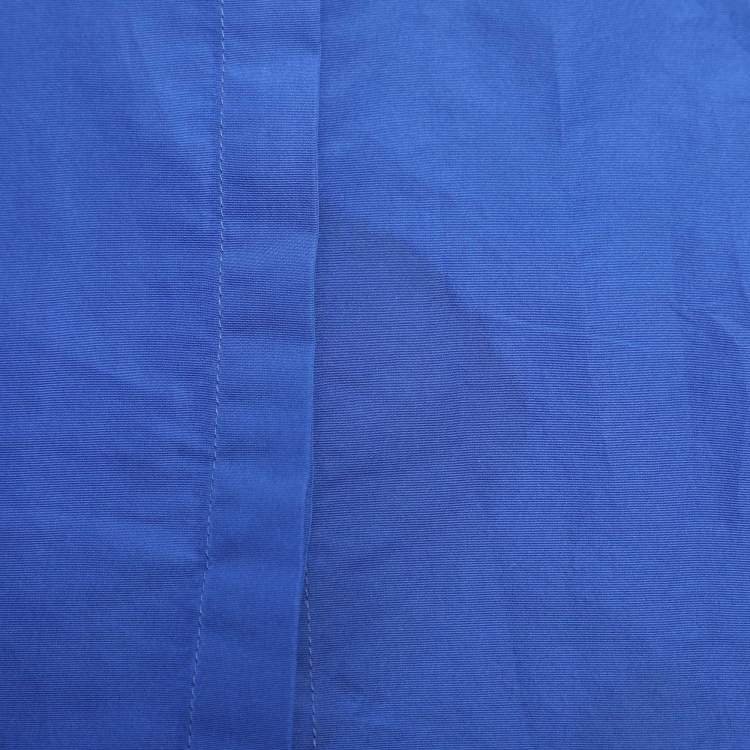 Pre Owned Carolina Herrera Royal Blue Taffeta Pocketed Flared Shirt Dress M