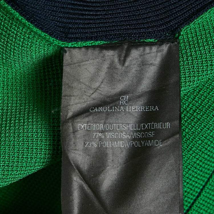 Pre Owned CH Carolina Herrera Green Knit Sleeveless Short Dress XS