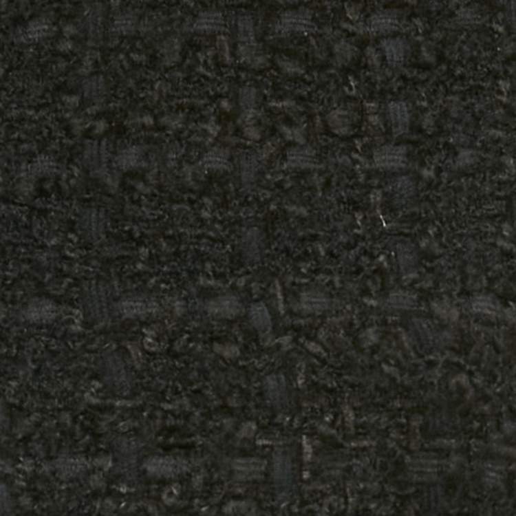 Pre Owned CH Carolina Herrera Black Tweed Flared Asymmetric Jacket S