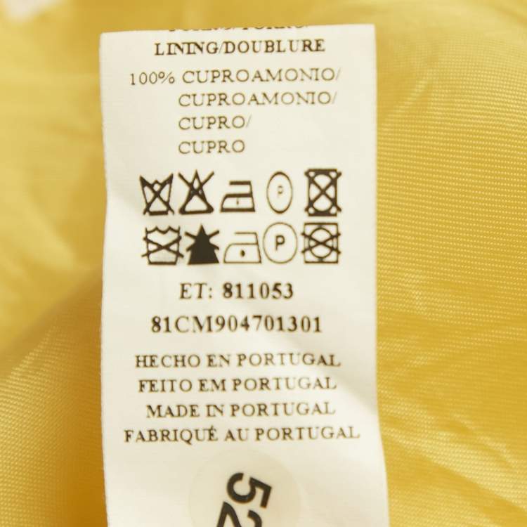 Pre Owned CH Carolina Herrera Yellow Floral Jacquard Cotton Mini Dress M