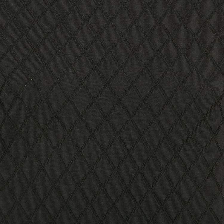 Pre Owned CH Carolina Herrera Black Diamond Knit Top XS