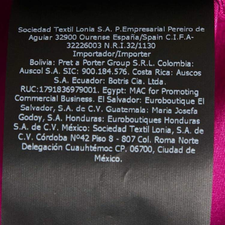 Pre Owned CH Carolina Herrera Magenta Taffeta Bow Tie Detail Asymmetric Hem Gown L