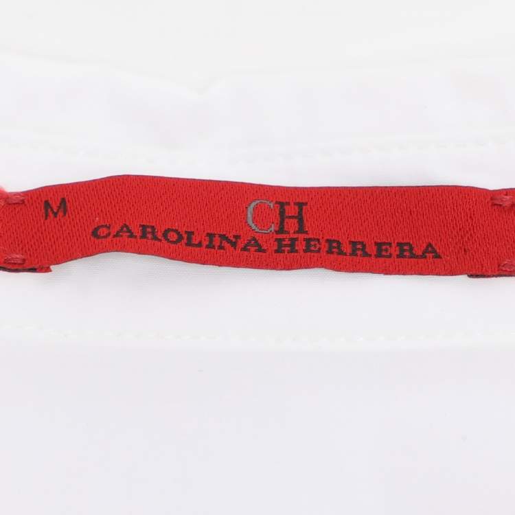 Pre Owned CH Carolina Herrera White Cotton Long Sleeve Shirt M