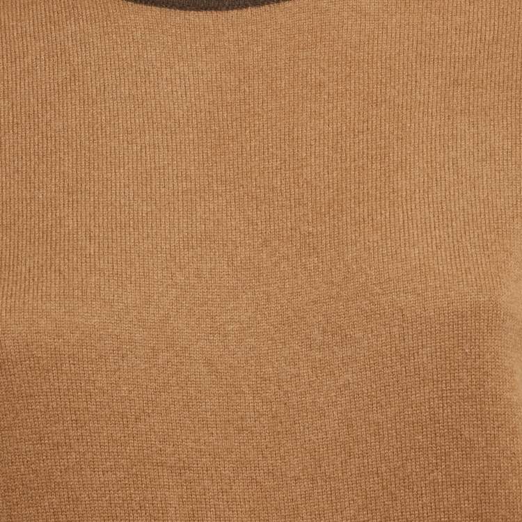 مملوكة مسبقًا CH Carolina Herrera Brown Wool Knit Top S