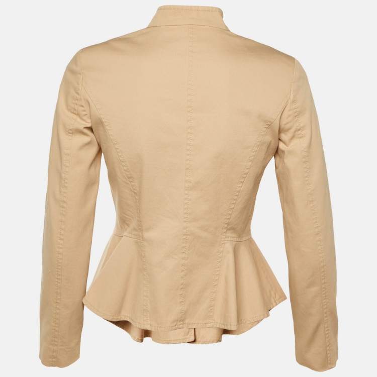 مملوكة مسبقًا CH Carolina Herrera Pink Cotton Peplum Jacket M