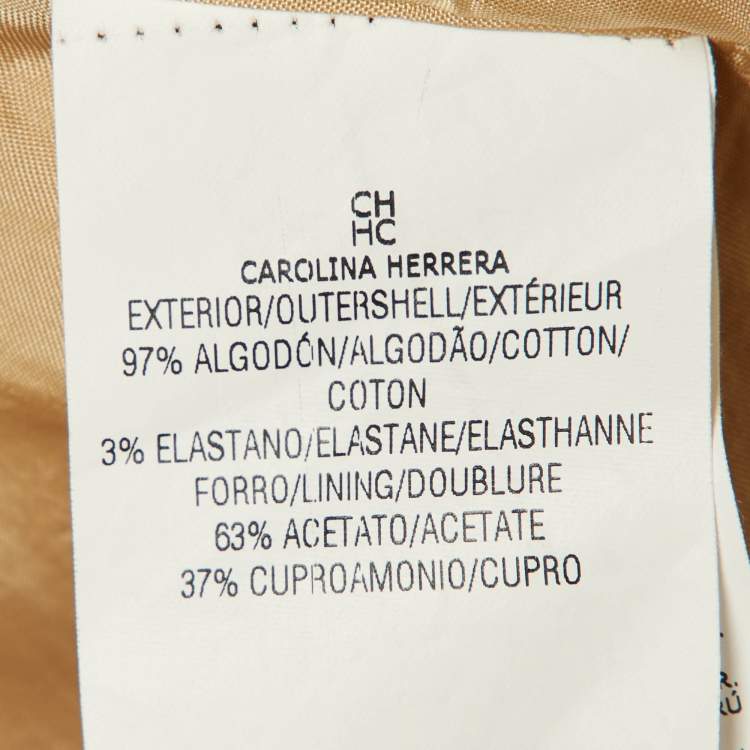 مملوكة مسبقًا CH Carolina Herrera Pink Cotton Peplum Jacket M