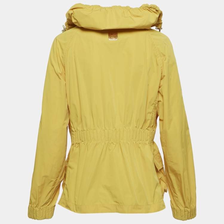 Pre Owned Carolina Herrera Yellow Synthetic Elasticated Jacket XL
