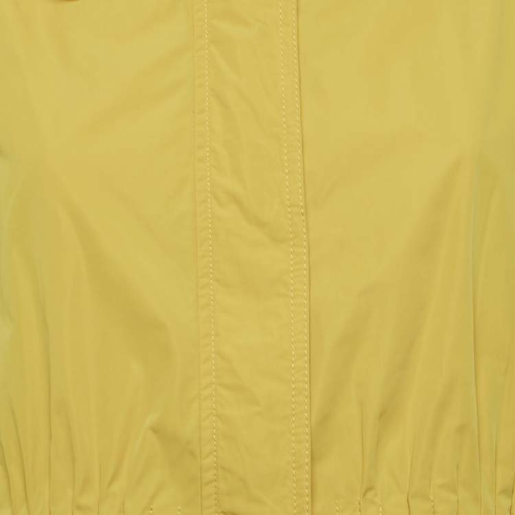 Pre Owned Carolina Herrera Yellow Synthetic Elasticated Jacket XL