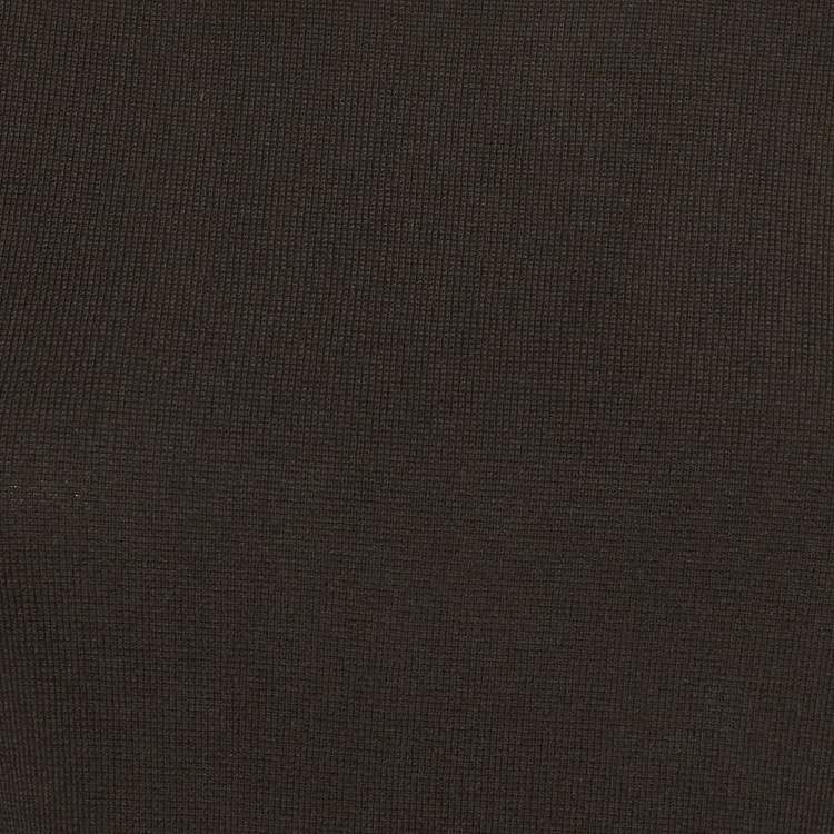 Pre Owned CH Carolina Herrera Black Stretch Knit Flared Sleeve Top S