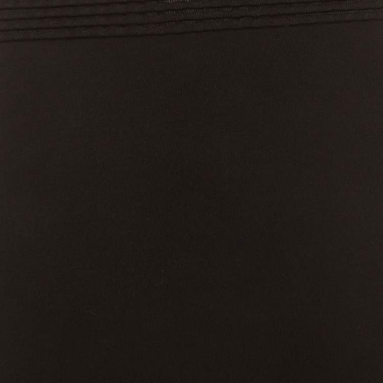 Pre Owned CH Carolina Herrera Black Stretch Knit Midi Dress XS