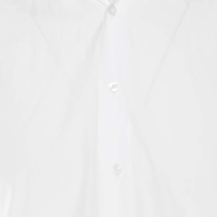 Pre Owned CH Carolina Herrera White Cotton Long Sleeve Button Front Shirt XL