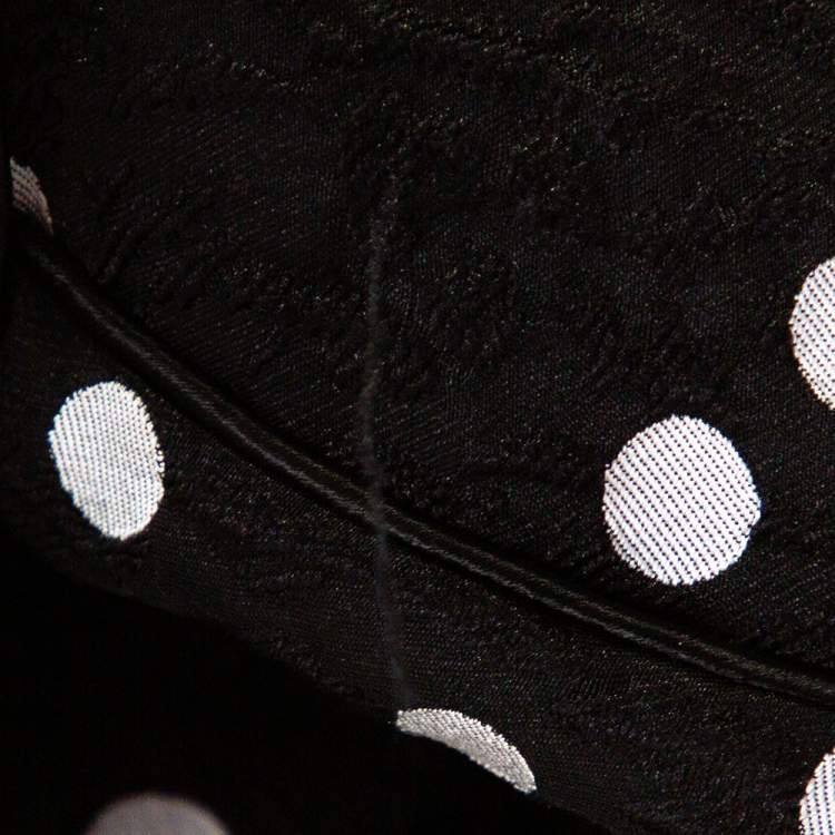 مملوكة مسبقًا CH Carolina Herrera Black Polka Dot Peplum Top & Pant Set XS