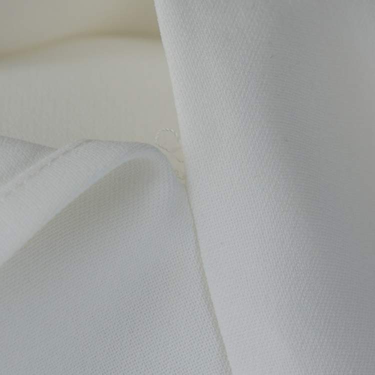 Pre Owned CH Carolina Herrera  White Crepe Tie Detail Sleeveless Top S 
