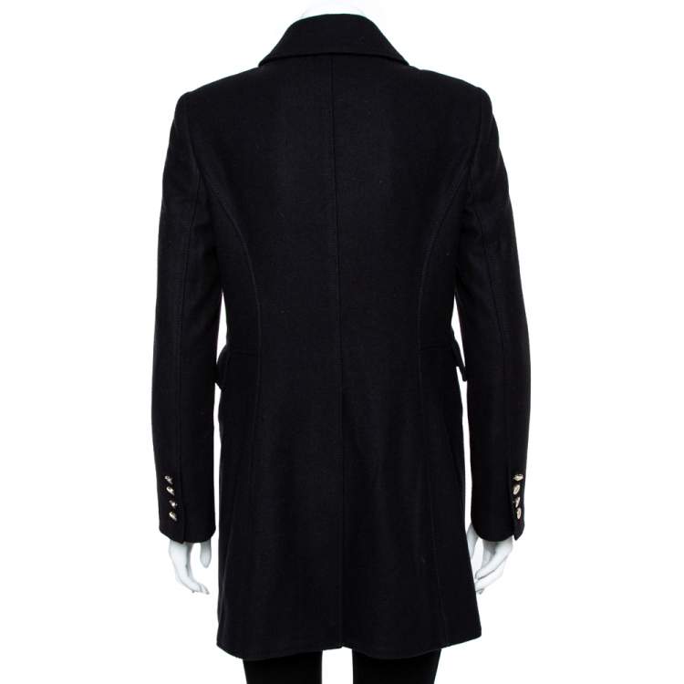 Pre Owned CH Carolina Herrera Black Wool Coat M