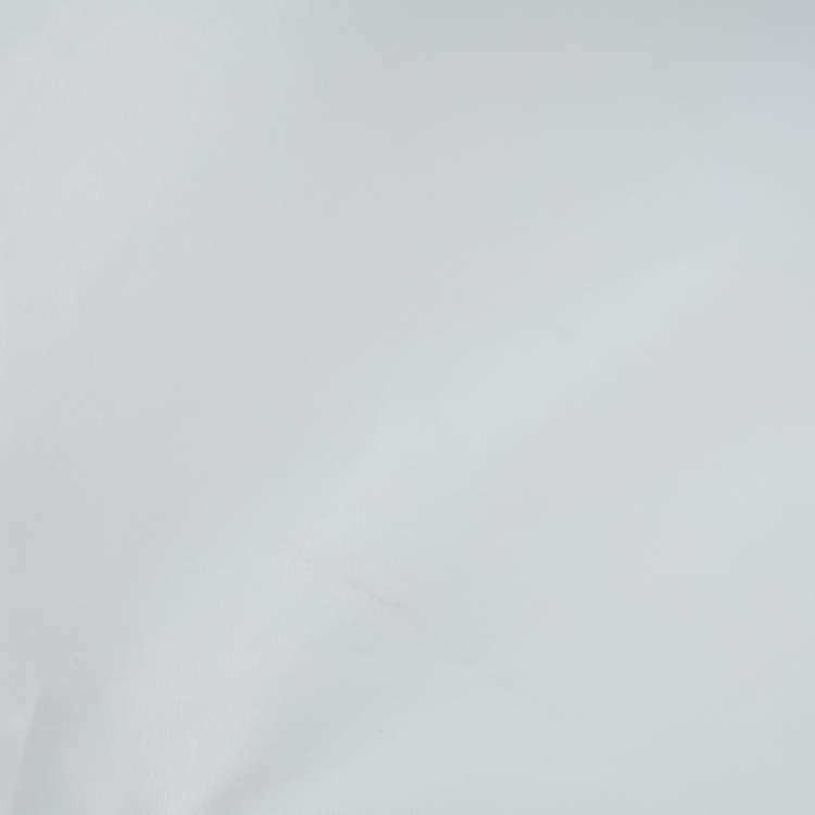 مملوكة مسبقًا CH Carolina Herrera White Cotton Cuff Link Detail Shirt L