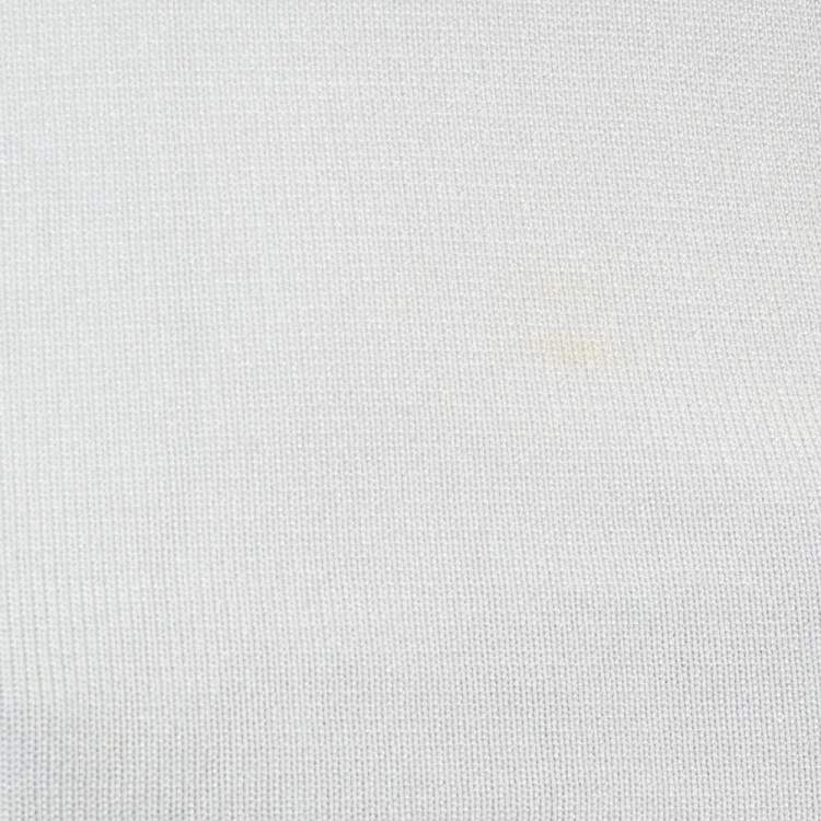 Pre Owned CH Carolina Herrera White Knit Sleeveless Top XS