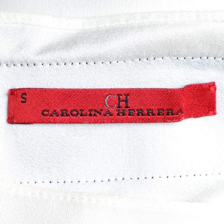 مملوكة مسبقًا CH Carolina Herrera Monochrome Crepe Tunic Dress S