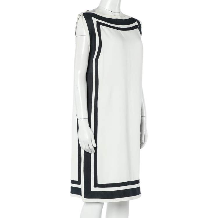 مملوكة مسبقًا CH Carolina Herrera Monochrome Crepe Tunic Dress S