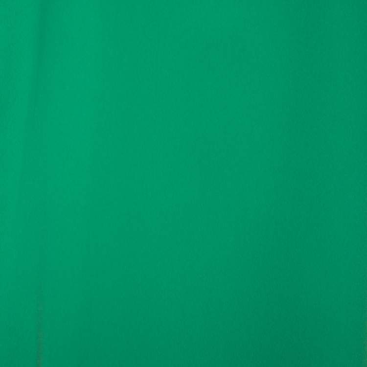 Pre Owned CH Carolina Herrera Green Crepe Ruffled Sleeve Shift Dress S