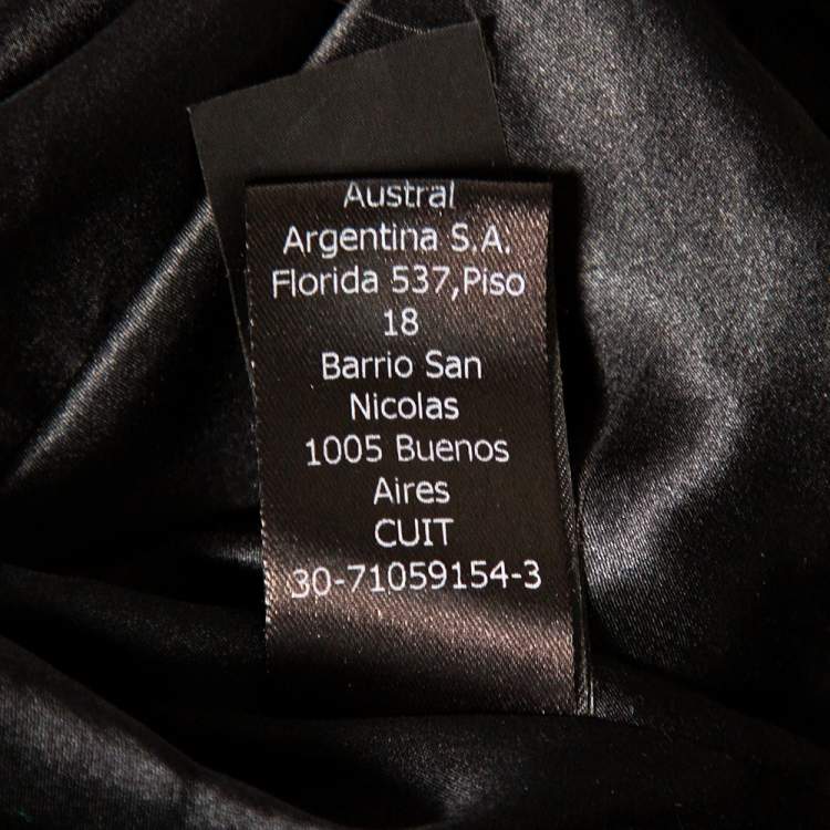 مملوكة مسبقًا CH Carolina Herrera Black Silk Ruffle Yoke Detail Sleeveless Maxi Dress M
