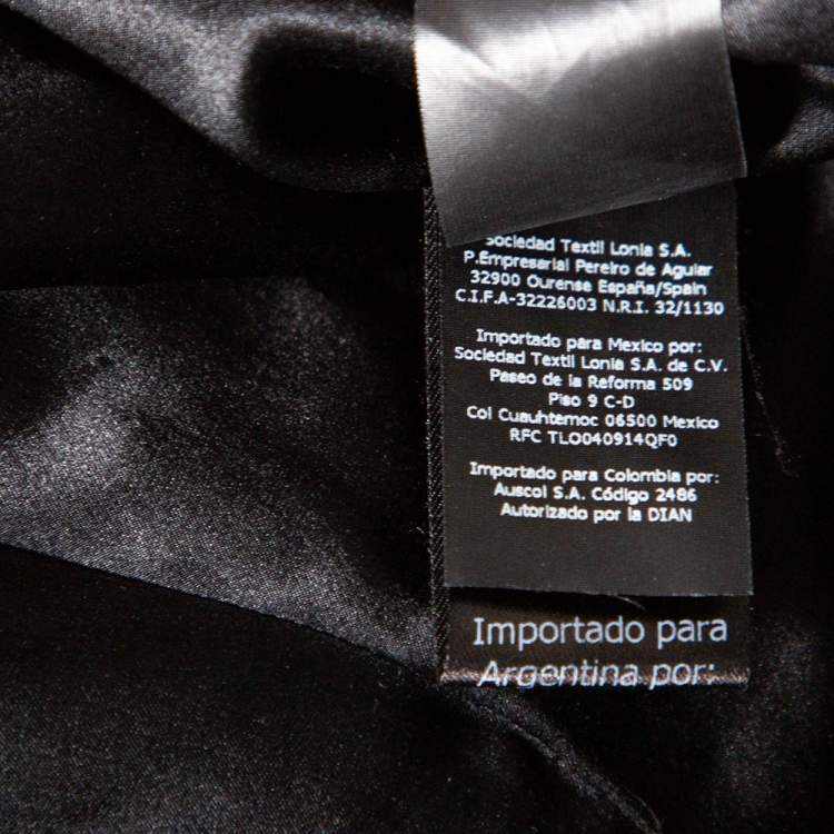 مملوكة مسبقًا CH Carolina Herrera Black Silk Ruffle Yoke Detail Sleeveless Maxi Dress M