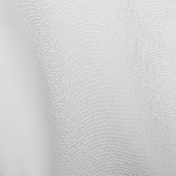Pre Owned CH Carolina Herrera White Contrast Trim belted Sleeveless Shrug M