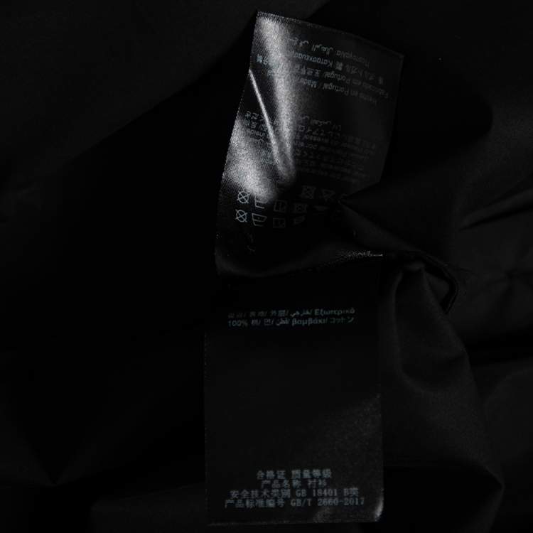 Pre Owned CH Carolina Herrera Black Cotton CH Crystal Embellished Shirt L