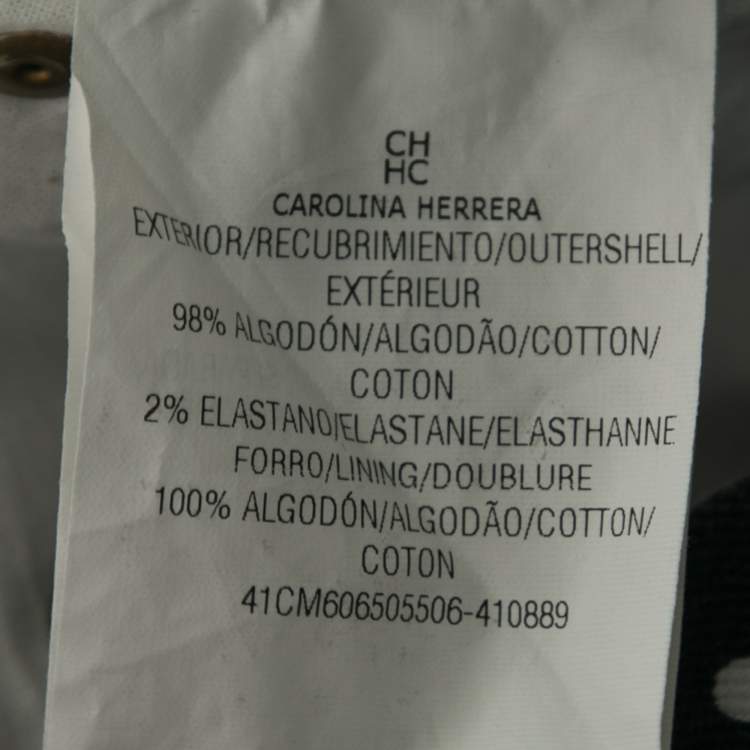 Pre Owned CH Carolina Herrera Blue Polka Dotted Denim Slim Fit Jeans S 