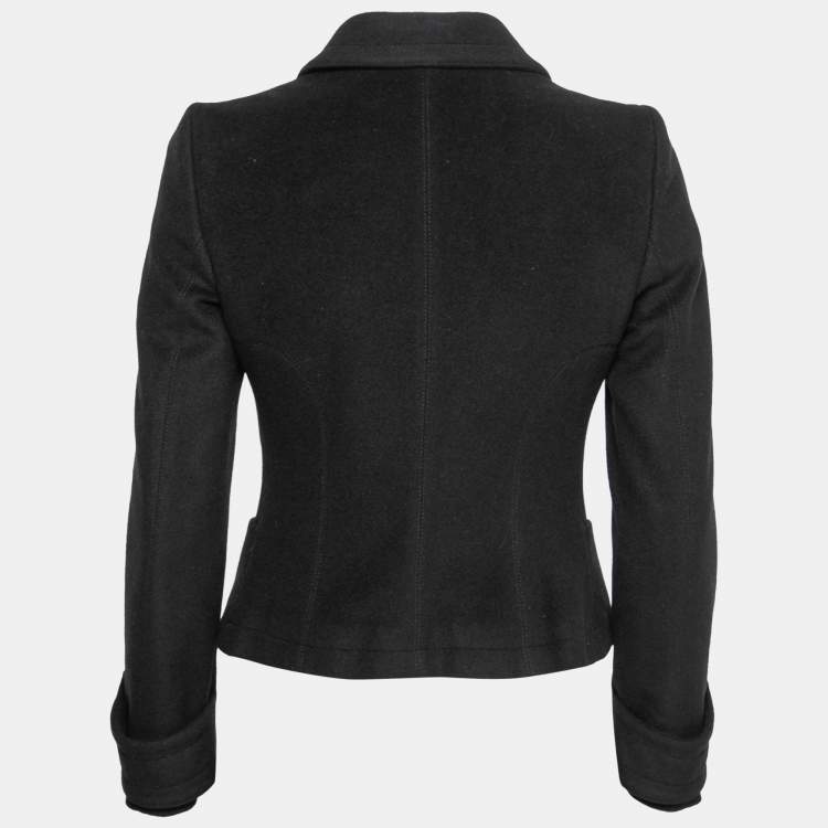 Pre Owned CH Carolina Herrera Black Wool Jacket S
