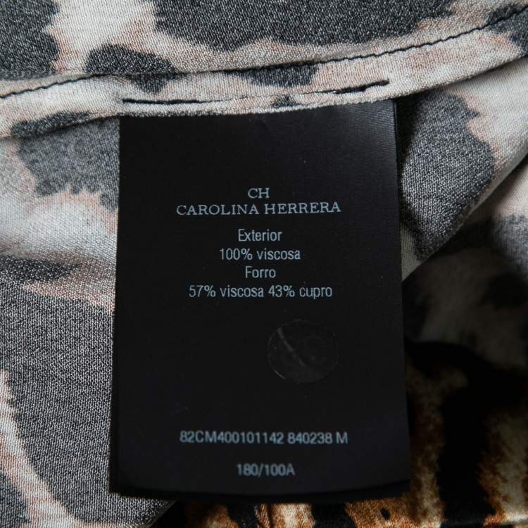 Pre Owned CH Carolina Herrera Multicolor Animal Print Satin Jacket M