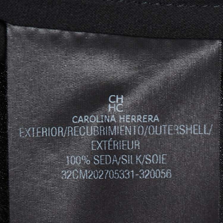 مملوكة مسبقًا CH Carolina Herrera Black Silk Top L