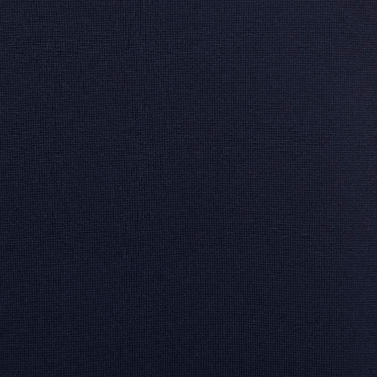 Pre Owned CH Carolina Herrera Navy Blue Knit Round Neck Top M