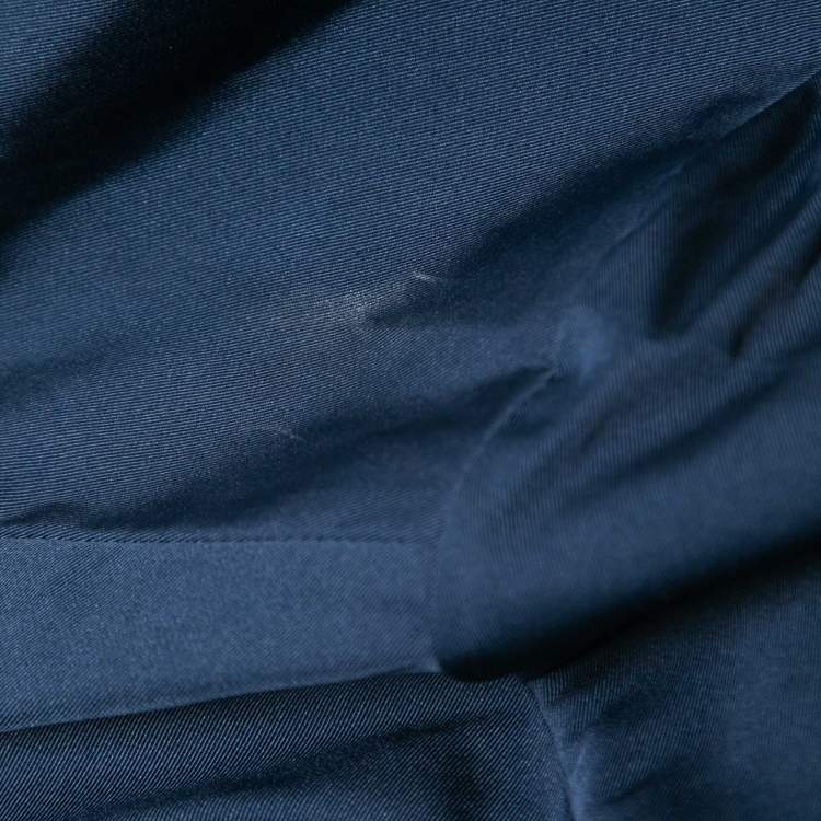 مملوكة مسبقًا CH Carolina Herrera Navy Blue Taffeta Tie Front Jacket L
