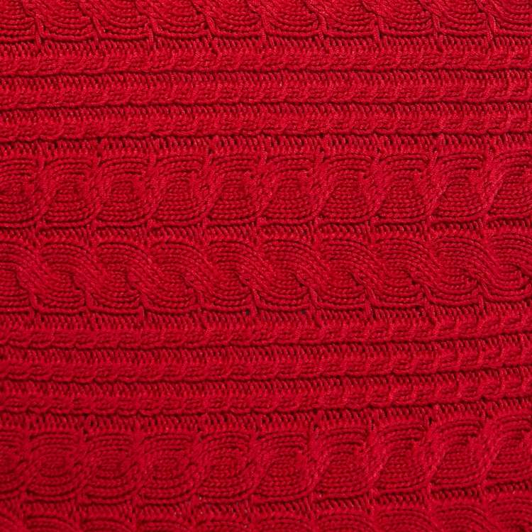 Pre Owned CH Carolina Herrera Red Knit Sleeveless Top L