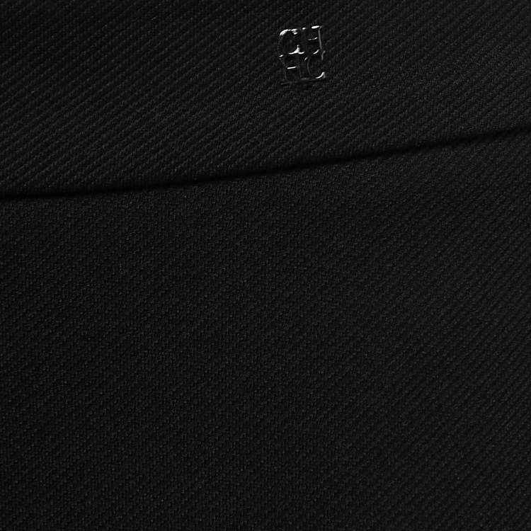 Pre Owned CH Carolina Herrera Black Side Detail Tapered Leg Pants M