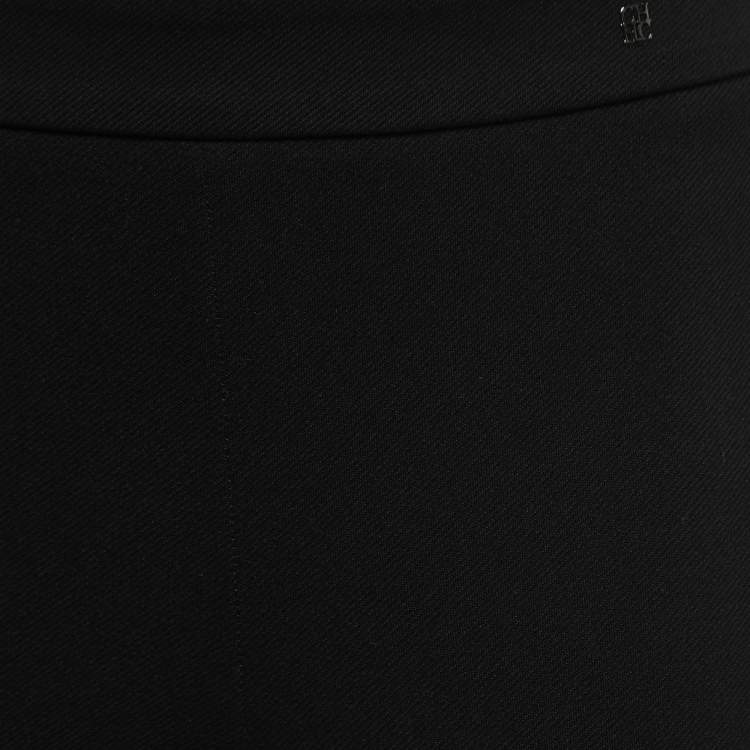 Pre Owned CH Carolina Herrera Black Side Detail Tapered Leg Pants M