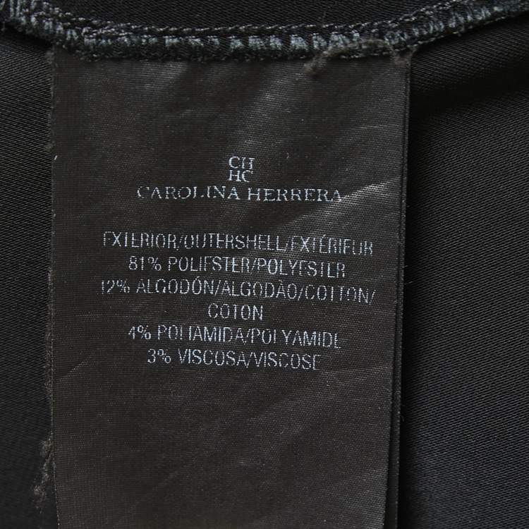 Pre Owned CH Carolina Herrera Black Crepe Sleeveless A-Line Top S