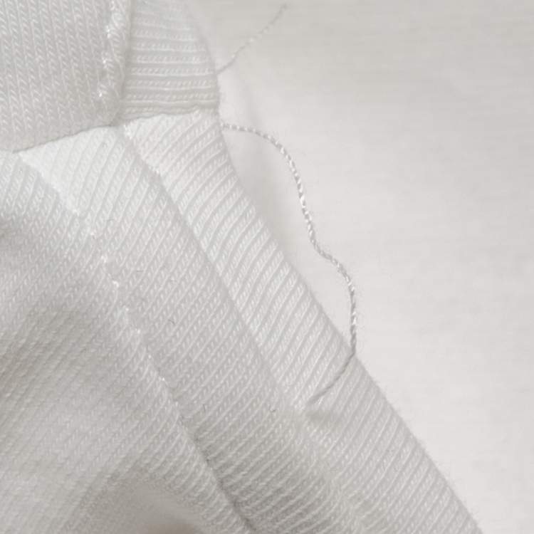 مملوكة مسبقًا CH Carolina Herrera White Cotton Shoe Embroidered Lace Detailed Short Sleeve T-Shirt XS