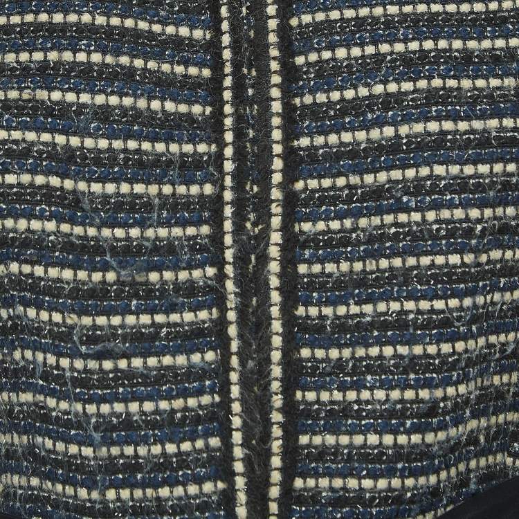 مملوكة مسبقًا CH Carolina Herrera Navy Blue/Black Tweed Jacket M